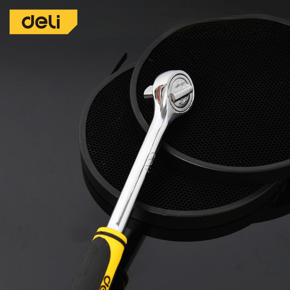 ประเเจ DELI EDL4180-YL-01 1/2นิ้ว สีเหลือง-ดำ